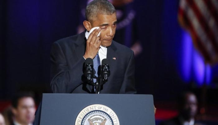 Αποχαιρετισμός Ομπάμα με δάκρυα και αποθέωση [φωτό, βίντεο]