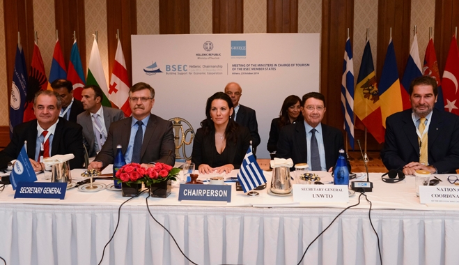 Πραγματοποιήθηκε σήμερα στην Αθήνα Σύνοδος των αρμοδίων για θέματα Τουρισμού υπουργών των κρατών μελών του ΟΣΕΠ.