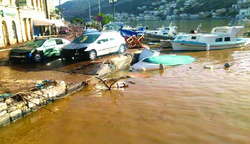Δάνεια με εγγύηση του Δημοσίου σε πληγέντες από την πλημμύρα στη Σύμη