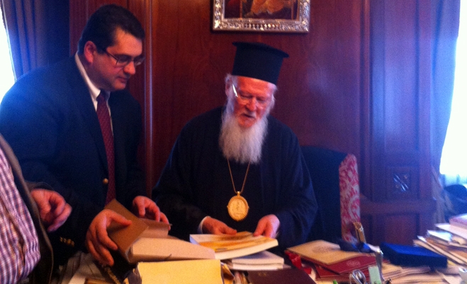 Συνάντηση Χ.Κόκκινου με τον Παναγιότατο Οικουμενικό Πατριάρχη κ.κ. Βαρθολομαίο