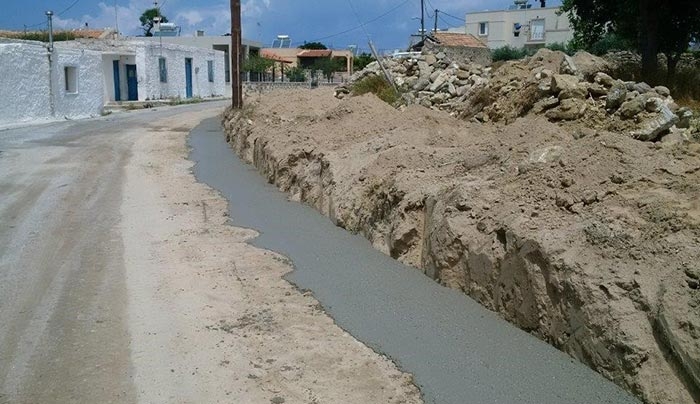Δήμος Κω: κατασκευή τοιχίου αντιστήριξης στο οικόπεδο Καραμπεσίνη (φωτό)