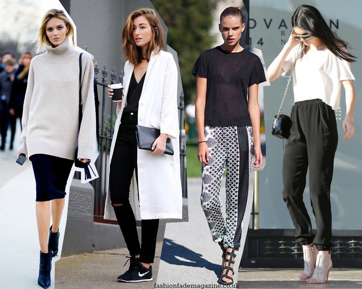 monochrome trend outfits street style 2015 fashion looks magazine blog black and white mimimal 3