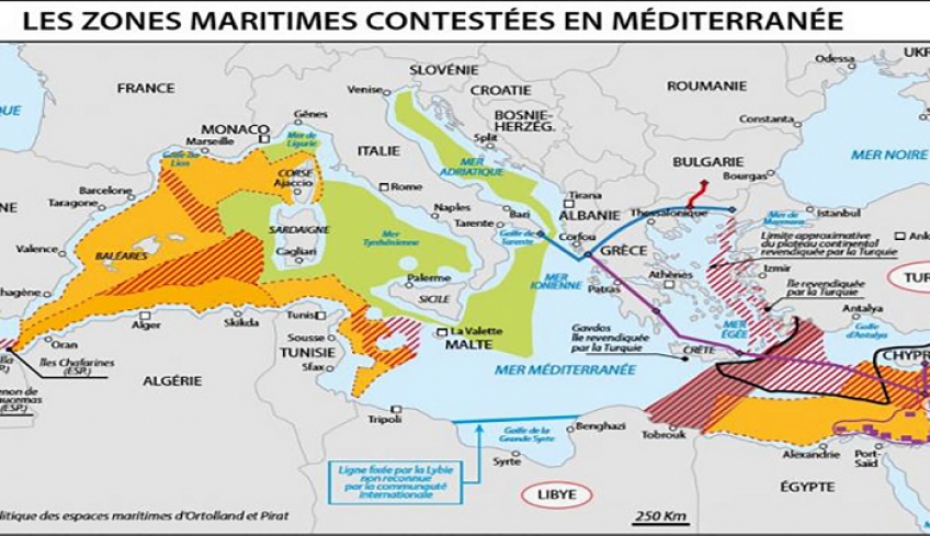 Γαλλικός χάρτης περιλαμβάνει το τουρκολιβυκό Μνημόνιο και «γκριζάρει» το μισό Αιγαίο και ελληνικά νησιά