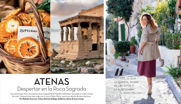 Ισπανίδα ηθοποιός φωτογραφίζεται στην Αθήνα για το κορυφαίο περιοδικό De Viajes και την ερωτεύεται