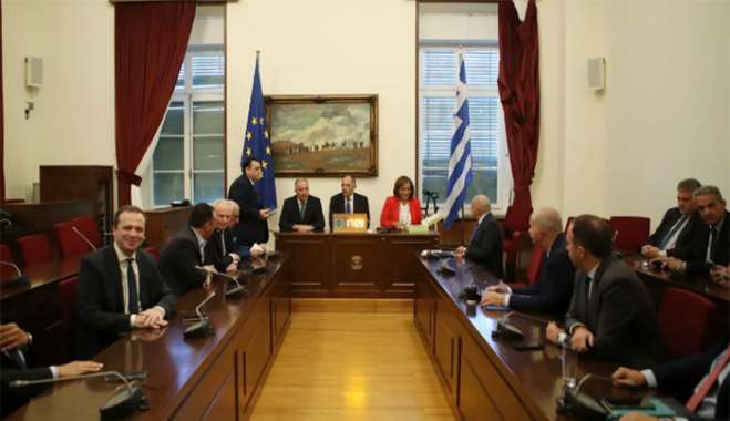 Ενημέρωση των βουλευτών της ΝΔ που μετέχουν στη διαρκή επιτροπή Άμυνας και Εξωτερικών υποθέσεων από τον Γιώργο Γεραπετρίτη   INTIME NEWS/ EΥΑΓΓΕΛΑΤΟΣ ΑΛΕΞΑΝΔΡΟΣ