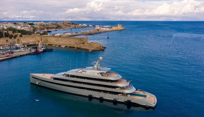 Super Yacht Savannah- Ένα &quot;πλωτό παλάτι&quot; αξίας 100 εκατομμυρίων δολαρίων κατέπλευσε χθες στη Ρόδο