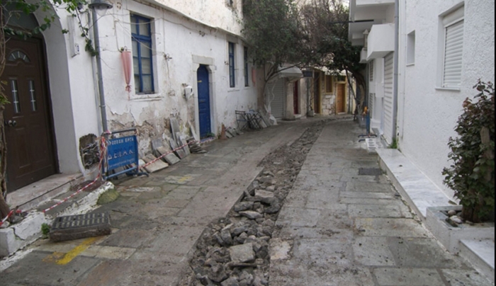 Αντικατάσταση τμήματος δικτύου ομβρίων και ακαθάρτων στην παλιά πόλη της Κω