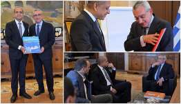 Η ενίσχυση των σχέσεων Νοτίου Αιγαίου - Ινδίας στο επίκεντρο της συνάντησης του Περιφερειάρχη Γ. Χατζημάρκου με τον Ινδό Πρέσβη Ravi Shankar