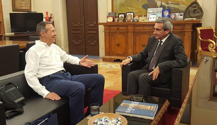 Τον Περιφερειάρχη, Γιώργο Χατζημάρκο, επισκέφθηκε ο Πρέσβης της Ρωσίας στην Ελλάδα, Αντρέι Μάσλοφ