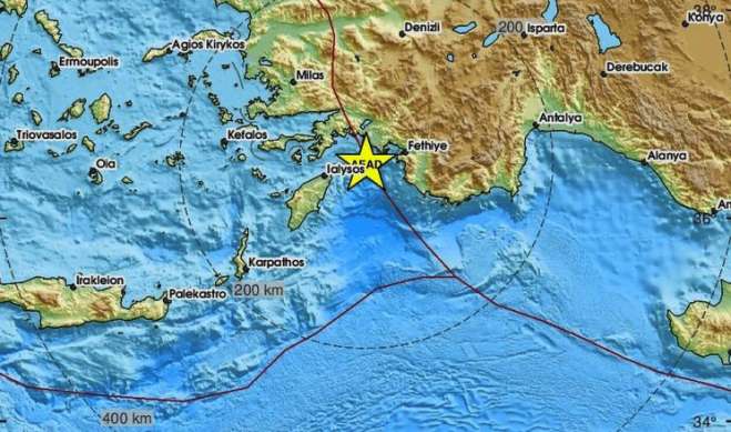 Σεισμός τώρα κοντά στη Ρόδο (pics)