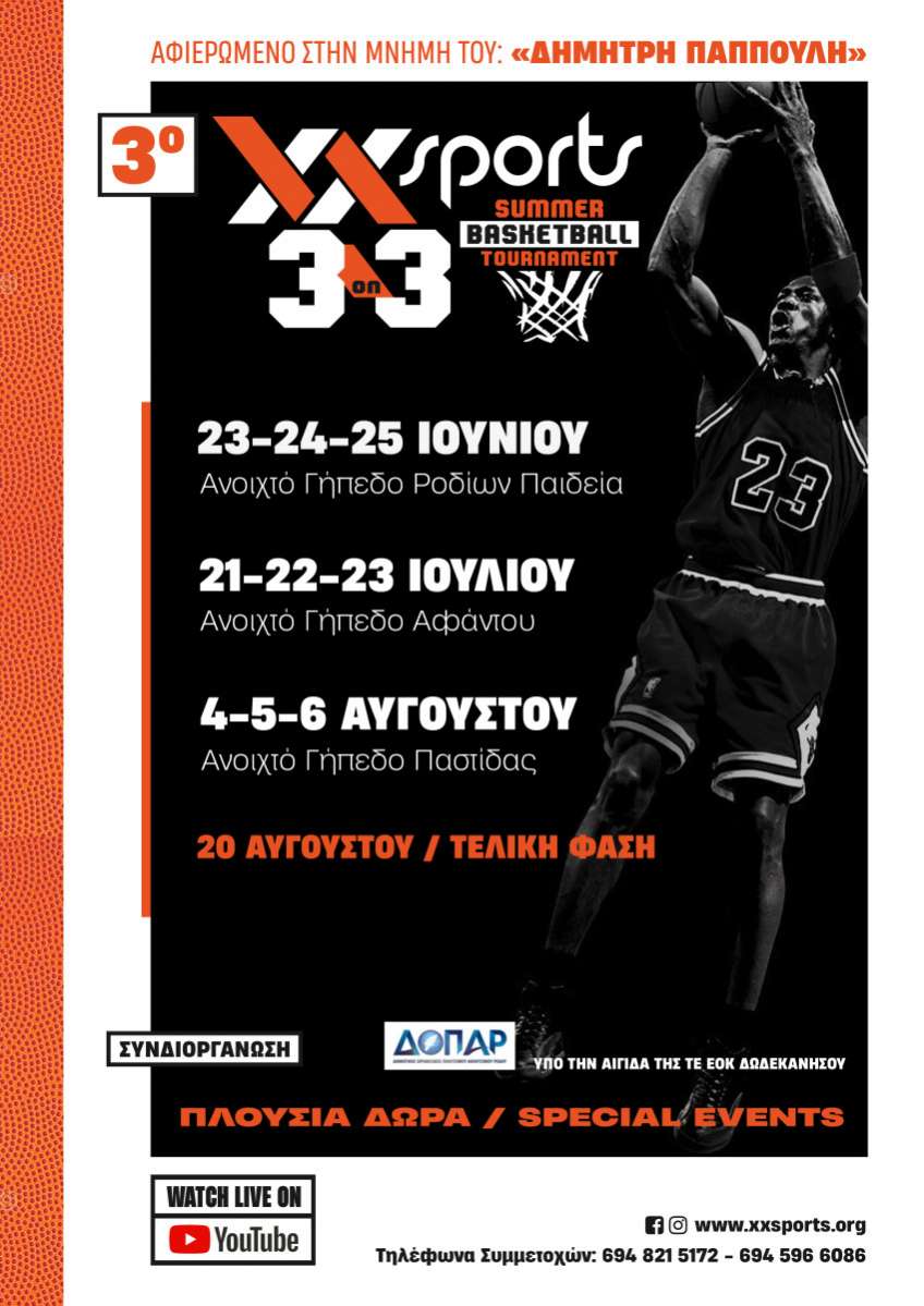 3o XXSPORTS 3on3, αφιερωμένο στην μνήμη του Δημήτρη Παπούλη