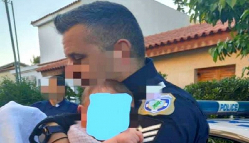 Συγκλονίζει ο αστυνομικός που πήρε στην αγκαλιά το μωρό στα Γλυκά Νερά: «Ενα κομμάτι από την καρδιά μου...» (βίντεο)