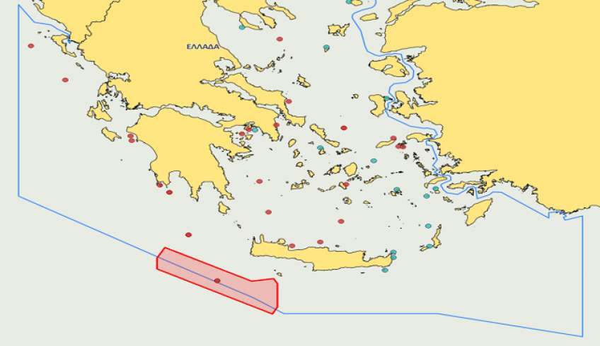 Εκδόθηκε νέα Navtex - Νότια της Κρήτης επεκτείνονται οι ενεργειακές έρευνες
