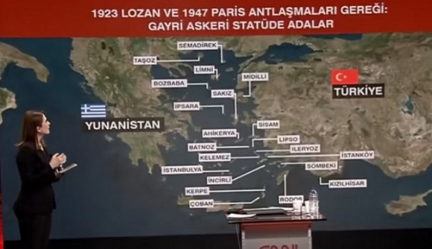 Χάρτη με διχοτομημένο το Αιγαίο δημοσιεύει η Τουρκία