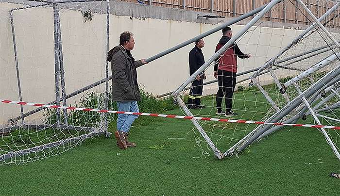 Κλειστό το Παλαιό Δημοτικό Γήπεδο «Ανταγόρας» λόγω ζημιών από ανεμοστρόβιλο