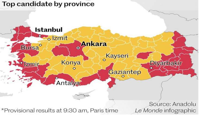 Γκάφα της Le Monde με infographic για τις τουρκικές εκλογές: Ρόδος, Σύμη, Κως, Λέρος «ψήφισαν» Κιλιντσάρογλου