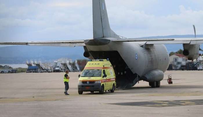 Λέρος: Με C -130 μεταφέρθηκε διασωληνωμένη ασθενής από τον Αερολιμένα της Κω στην Αθήνα