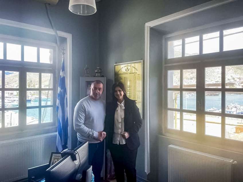 Επίσκεψη της υποψήφιας βουλευτoύ Κατερίνας Εμμανουήλ στην Κάλυμνο