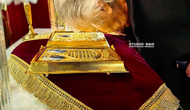 Ομιλία του Μητροπολίτη Αργολίδας στον ιερό ναό της Παναγίας στην Νέα Τίρυνθα