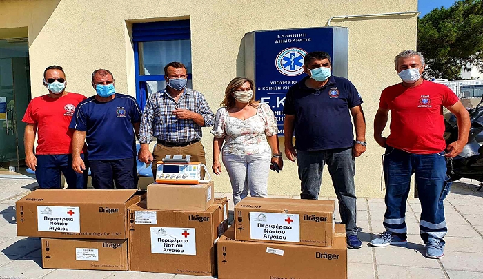 Φορητούς αναπνευστήρες παρέδωσε η Περιφέρεια Νοτίου Αιγαίου στο ΕΚΑΒ Ρόδου