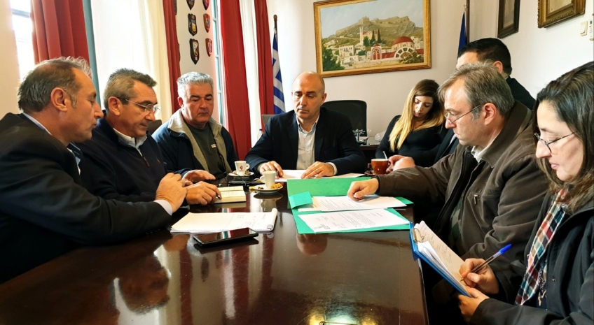 Συνάντηση εργασίας του Περιφερειάρχη Νοτίου Αιγαίου, Γιώργου Χατζημάρκου με τον Δήμαρχο Λέρου
