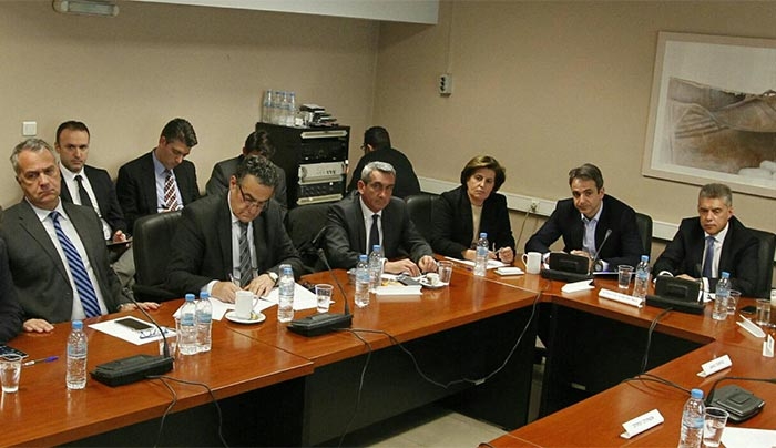 Συνάντηση Γ. Χατζημάρκου με Κ. Μητσοτάκη στα γραφεία της ΕΝΠΕ, με βασικό θέμα το προσφυγικό
