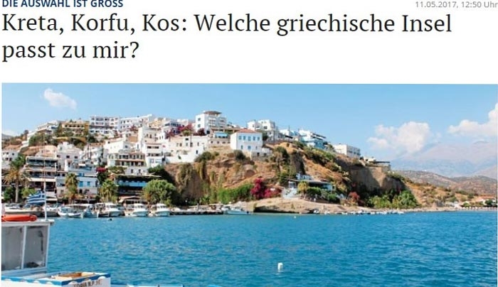 Neue Osnabrücker Zeitung: Η Κως στο επίκεντρο- Η Ελλάδα είναι ο κορυφαίος τουριστικός προορισμός της σεζόν