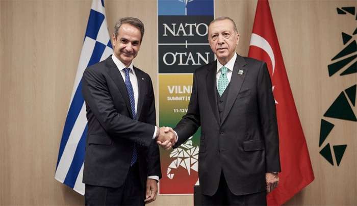 Κυριάκος Μητσοτάκης και Ταγίπ Ερντογάν σε παλαιότερη συνάντησή τους.