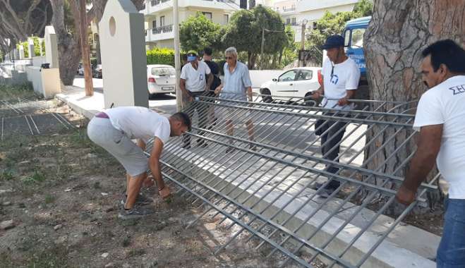 Νέα κιγκλιδώματα στο παλιό γήπεδο Ανταγόρας