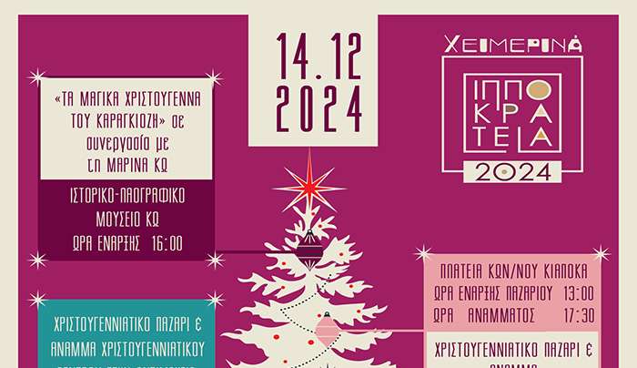 Τμήμα Πολιτισμού Δήμου Κω: Ιπποκράτεια 14-15/12/2024