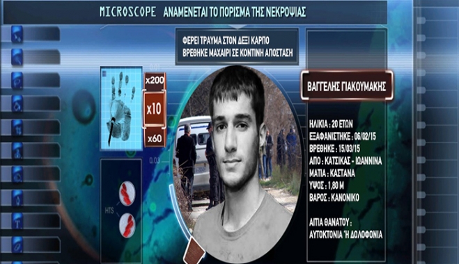 Έκτακτη είδηση: Η νεκροψία έδειξε αυτοκτονία του Βαγγέλη Γιακουμάκη