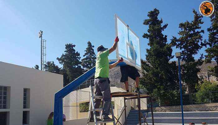 Άρχισε σήμερα η ανακατασκευή του ανοιχτού γηπέδου μπάσκετ της Καλύμνου