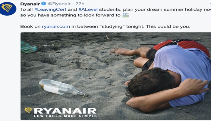 «Επαίσχυντη» διαφήμιση της Ryanair…