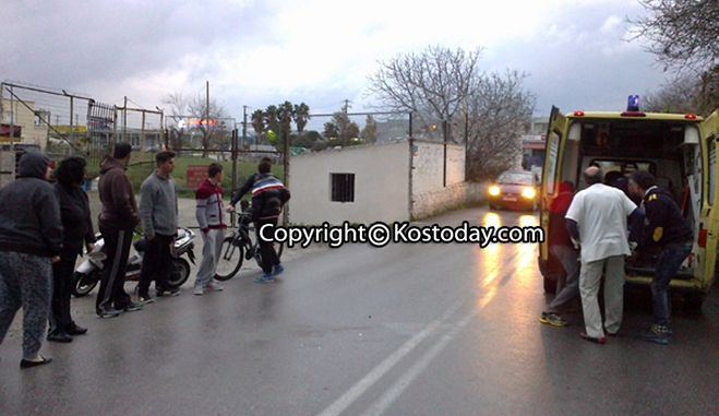 Τροχαίο ατύχημα (πτώση δικυκλιστή) στην Προεκτ. Αργυροκάστρου