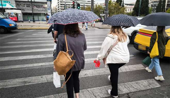 Καιρός σήμερα: Βροχές και ισχυρές καταιγίδες σε όλη την επικράτεια