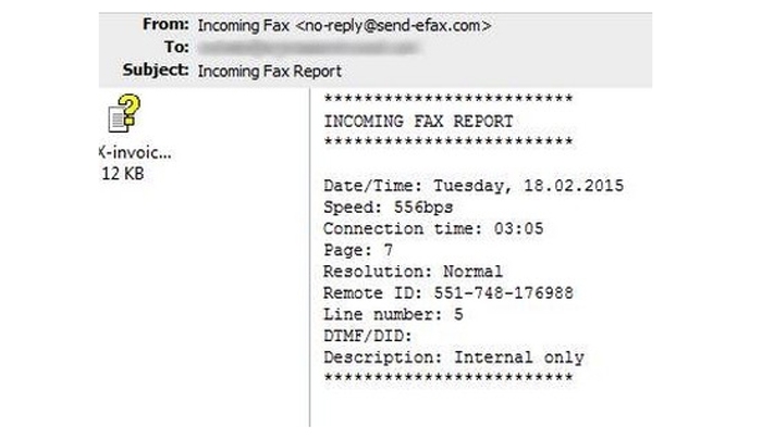 ΠΡΟΣΟΧΗ: Ψεύτικα &quot;Fax Report&quot; emails περιέχουν ransomware