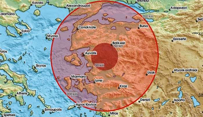 Σεισμός 5 Ρίχτερ στην Τουρκία, αισθητός και σε νησιά του βορειοανατολικού Αιγαίου