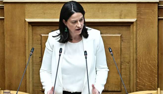 Η υπουργός Εργασίας και Κοινωνικής Ασφάλισης Νίκη Κεραμέως  EUROKINISSI