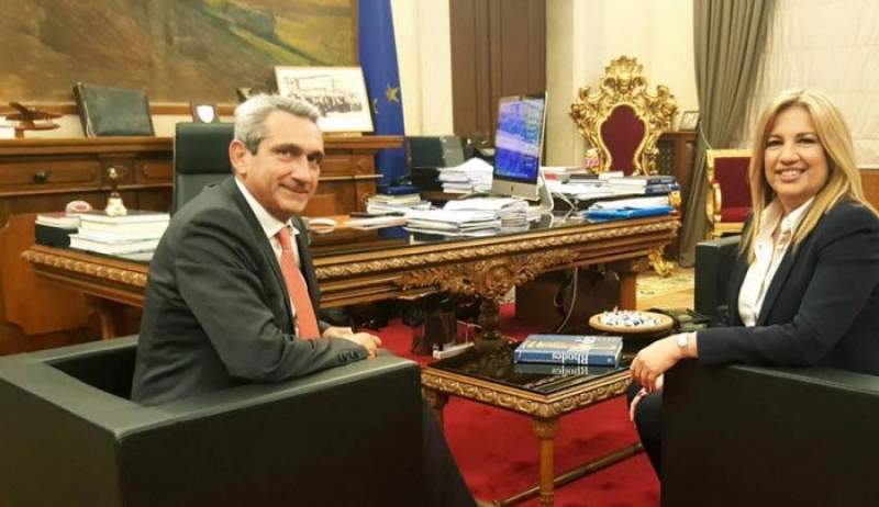Τον Περιφερειάρχη Νοτίου Αιγαίου, επισκέφθηκε η Πρόεδρος του ΠΑΣΟΚ, Φώφη Γεννηματά