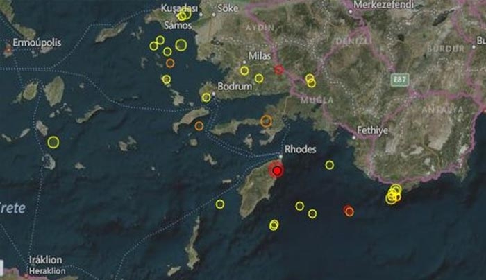Σεισμός 4,2 Ρίχτερ κοντά στην Ρόδο