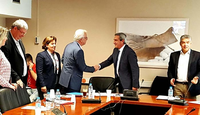 Τα προβλήματα του πρωτογενούς τομέα στο Ν. Αιγαίο, έθεσαν στον Υπ. Αγροτικής Ανάπτυξης, ο Περιφερειάρχης Γ. Χατζημάρκος και ο Αντιπεριφερειάρχης Φ. Ζαννετίδης, σε σύσκεψη εργασίας στην ΕΝΠΕ
