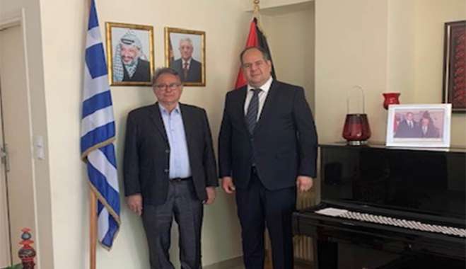 ΣΥΝΑΝΤΗΣΗ ΔΗΜΑΡΧΟΥ ΝΙΣΥΡΟΥ ΜΕ ΤΟΝ ΠΡΕΣΒΗ ΤΗΣ ΠΑΛΑΙΣΤΙΝΙΑΚΗΣ ΑΡΧΗΣ – ΜΗΝΥΜΑ ΑΛΛΗΛΕΓΓΥΗΣ ΣΤΟΝ ΠΑΛΑΙΣΤΙΝΙΑΚΟ ΛΑΟ