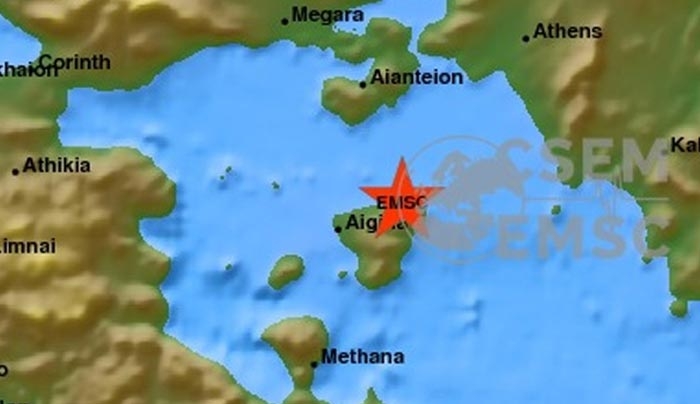 Σεισμός 4,2R βόρεια της Αίγινας, αισθητός στην Αττική