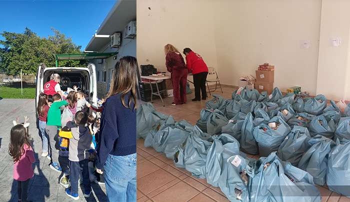 Ελληνικός Ερυθρός Σταυρός: Διανομή 530 δεμάτων αγάπης σε 220 οικογένειες