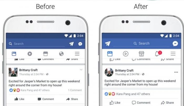 Το Facebook κάνει αλλαγές στην εμφάνισή του!