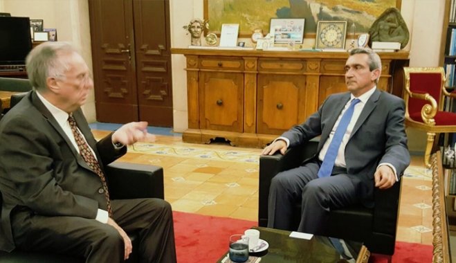 Γ. Χατζημάρκος: Συζήτηση με τον Πρέσβη της Αυστραλίας John Griffin για τα νησιά μας