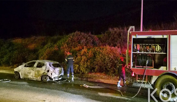 Κως: Φωτιά σε αυτοκίνητο στην περιοχή πόρτες !