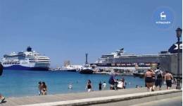 «Πλημμύρισε» χθες από 6.000 τουρίστες το λιμάνι της Ρόδου